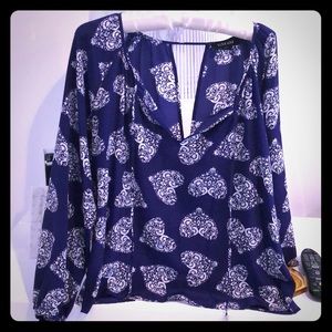 Yumi Kim silk heart blouse- like new